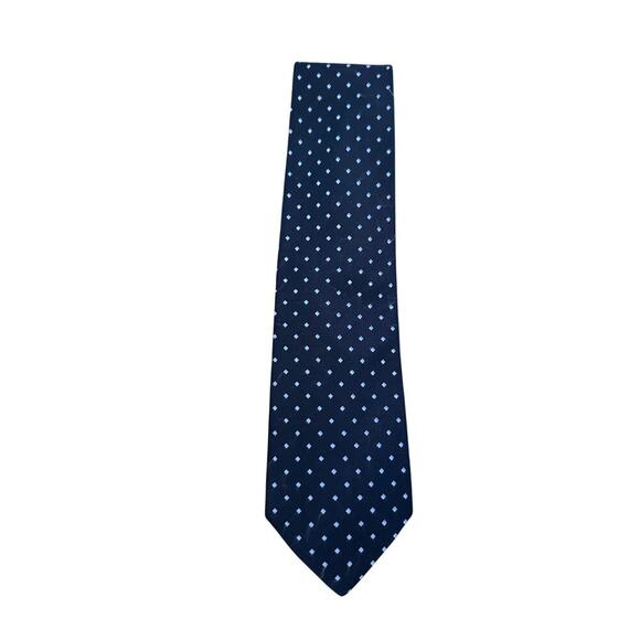 Banana Republic Men's Blue 100% Silk Diamond Print Neck Tie - Picture 1 of 3